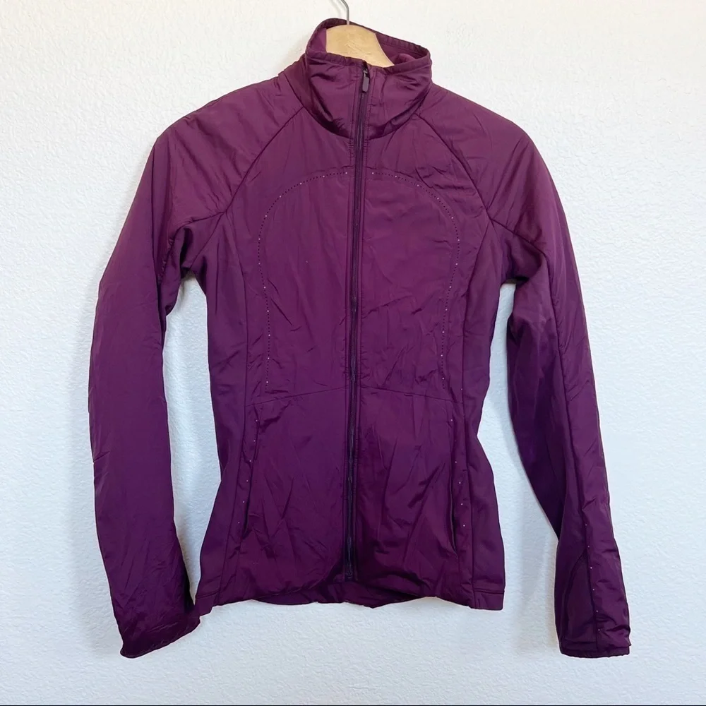 Lululemon- Run For Cold Jacket In Plum Size 4